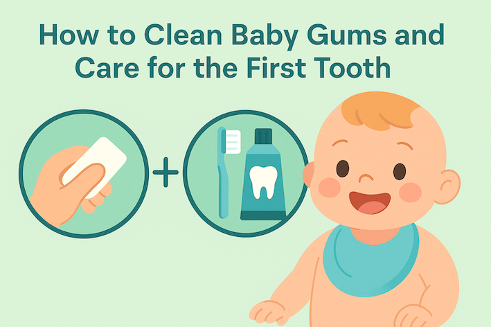 how to clean baby gums and care for the first tooth